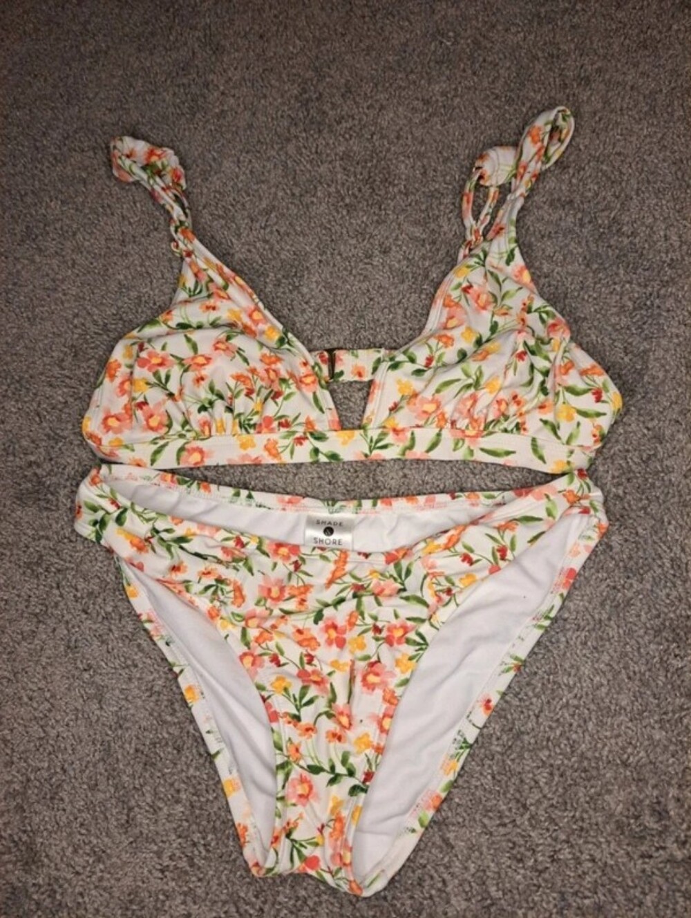 Shade & Shore Hot Pink Crochet Push-Up Bikini Set